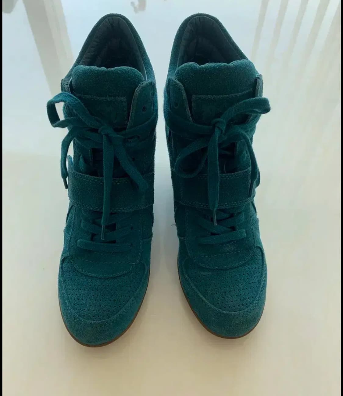 Ash 스웨이드 웨지힐 스니커즈 블루 상품이미지3