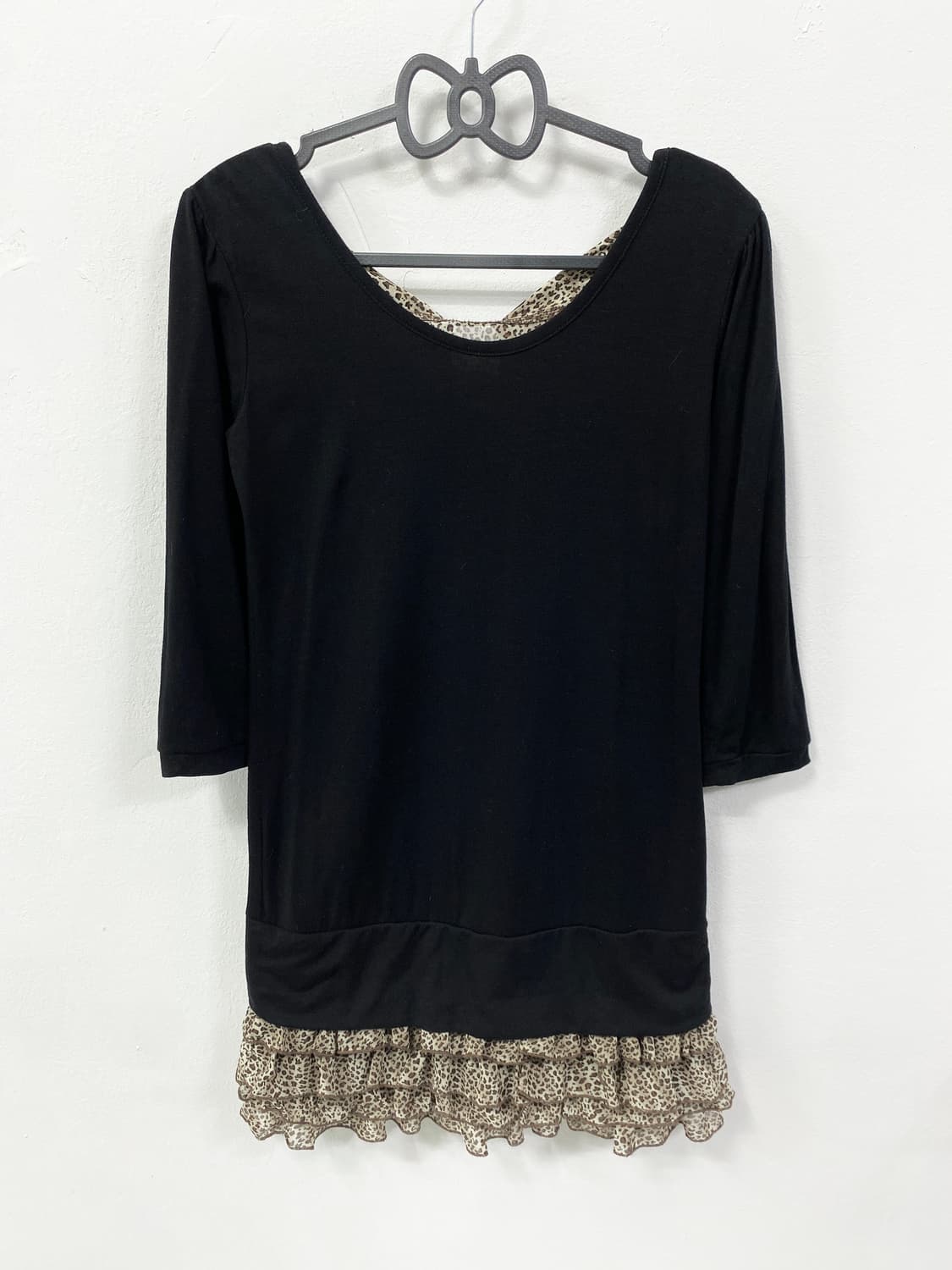 [CHU XXX] 오네갸루 레오파드 리본 원피스 상품이미지6