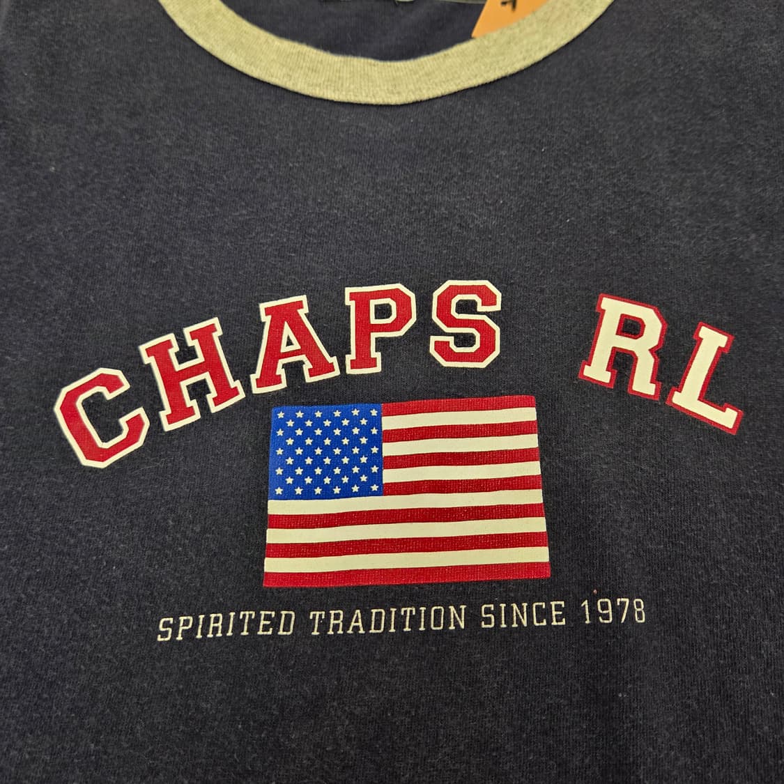 90s 챕스 랄프로렌 Made in USA 링거티 반팔티 상품이미지4
