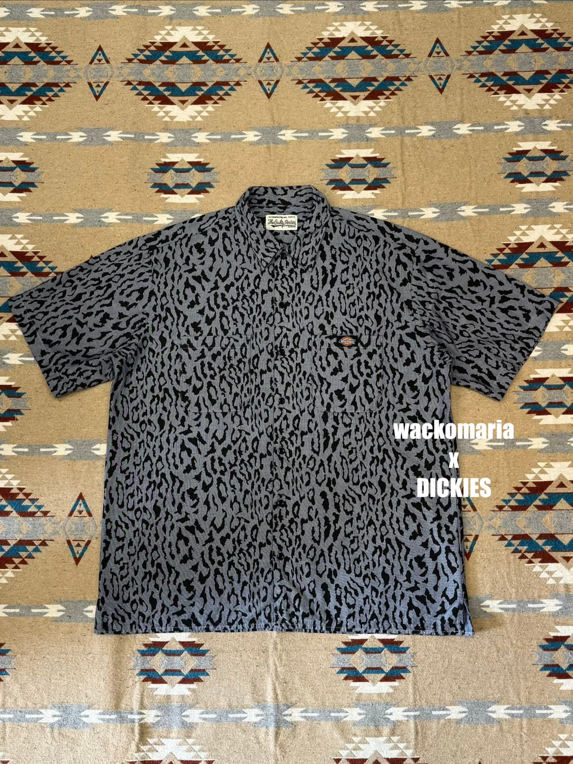 [L][105] 와코마리아 x 디키즈 워크셔츠 레오파드 상품이미지1