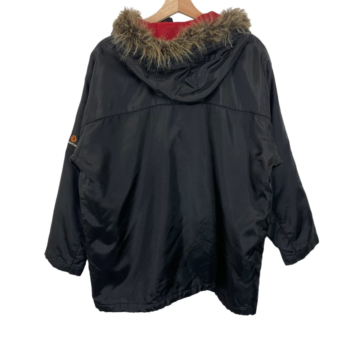 로시놀 블랙 후드 퍼 패딩 상품이미지2