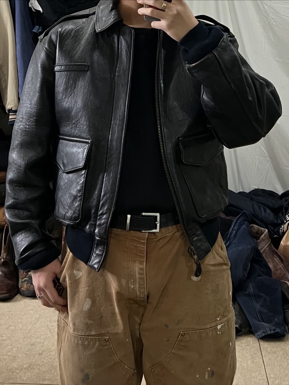 아비렉스 A-2 가죽자켓 상품이미지3