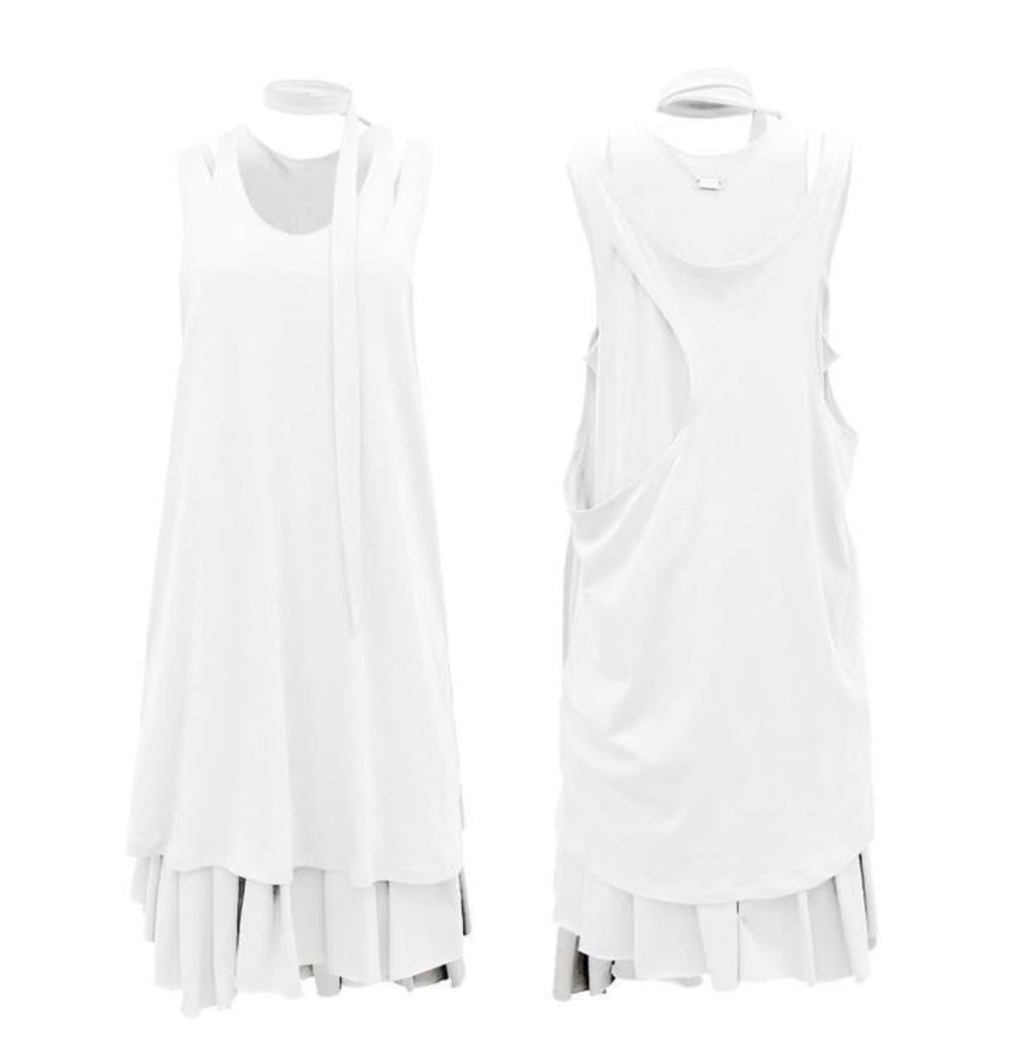 NACHE 나체 레이어드 원피스 화이트 상품이미지2