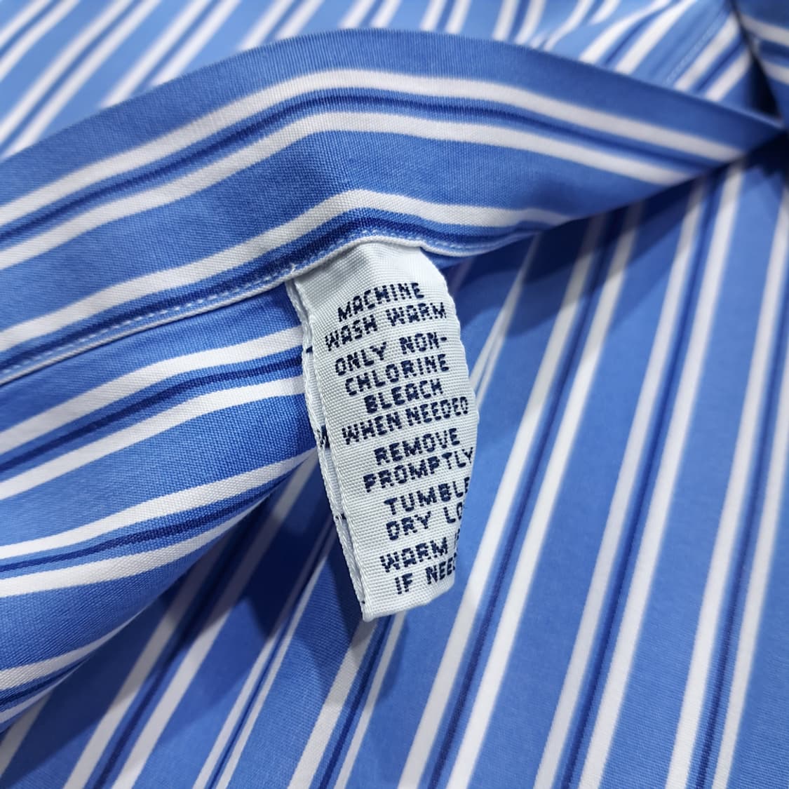 CK111 2XL 폴로 90s 홍콩판 블루 스트라이프 셔츠 남방 상품이미지5