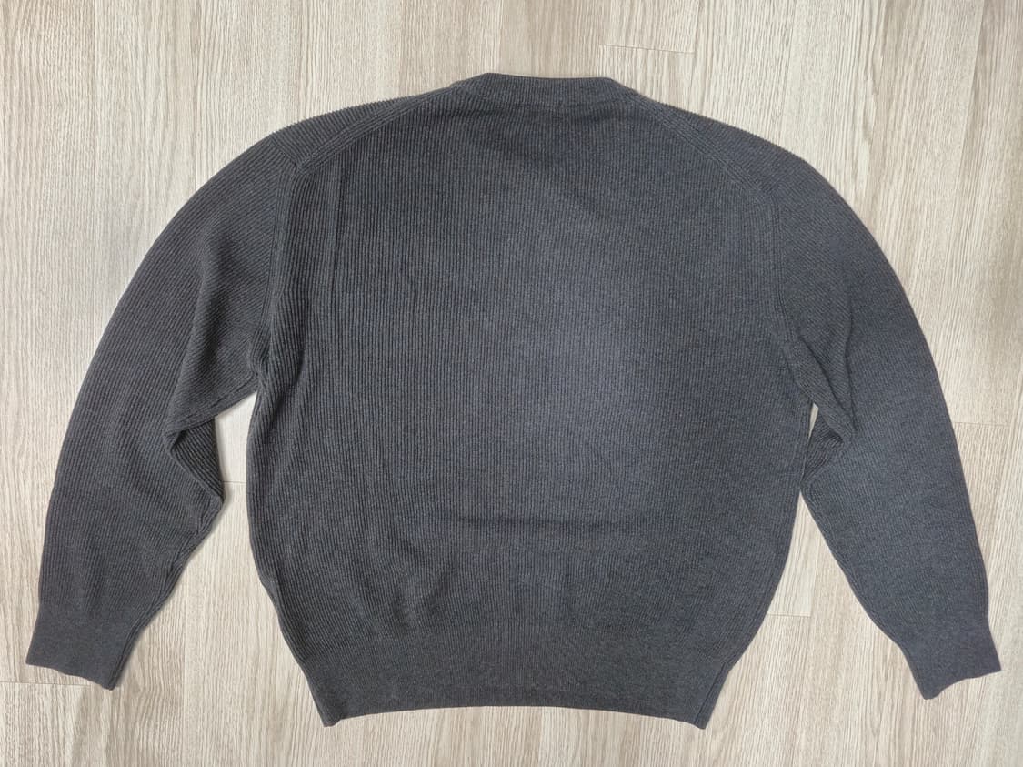 [2] 인더로우 코튼 립니트 크루넥 - 카본 그레이 (실착 1회/S급) 상품이미지2