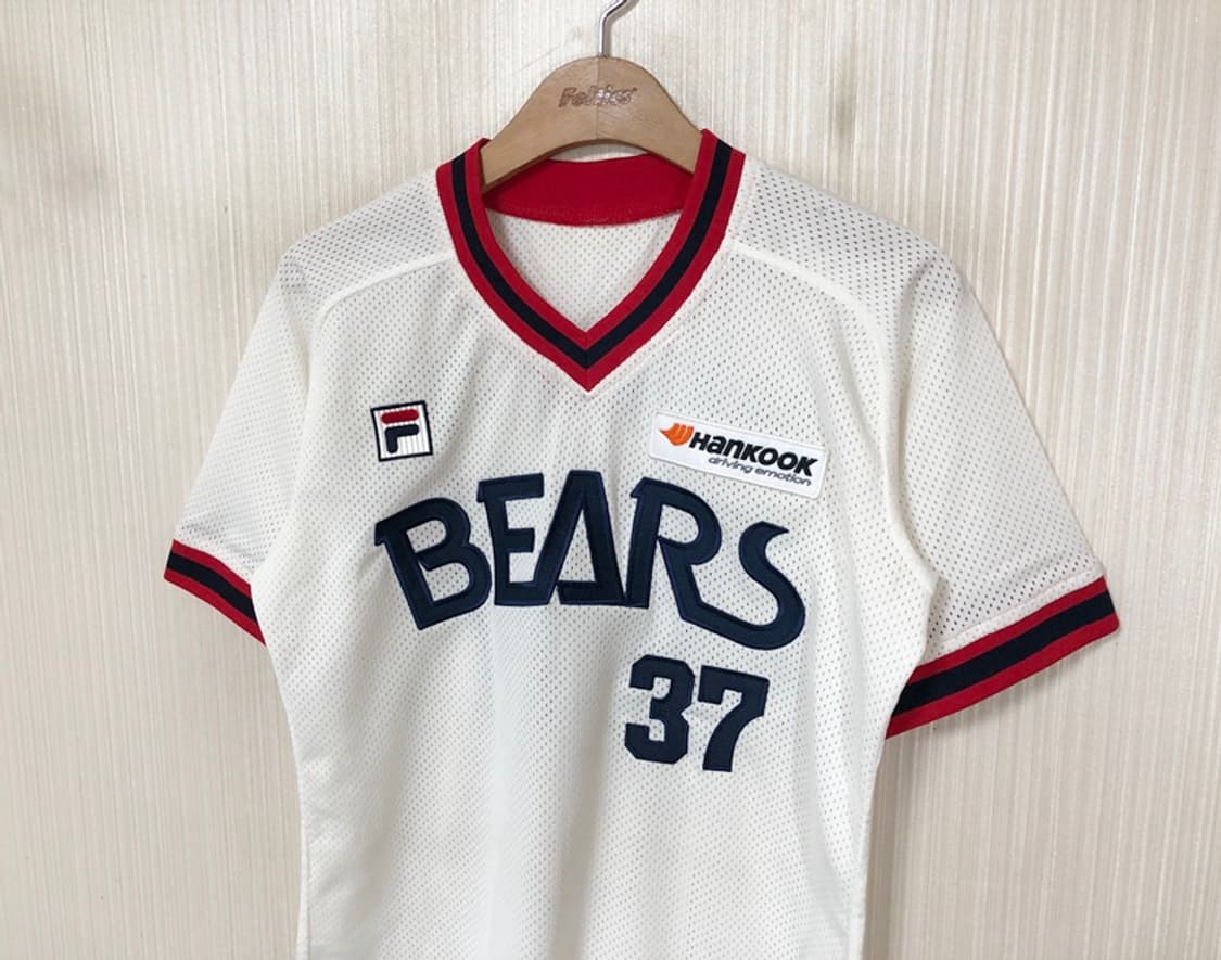 KBO 필라 두산베어스 어센틱 올드 홈유니폼/져지 90 #37 박건우 상품이미지5
