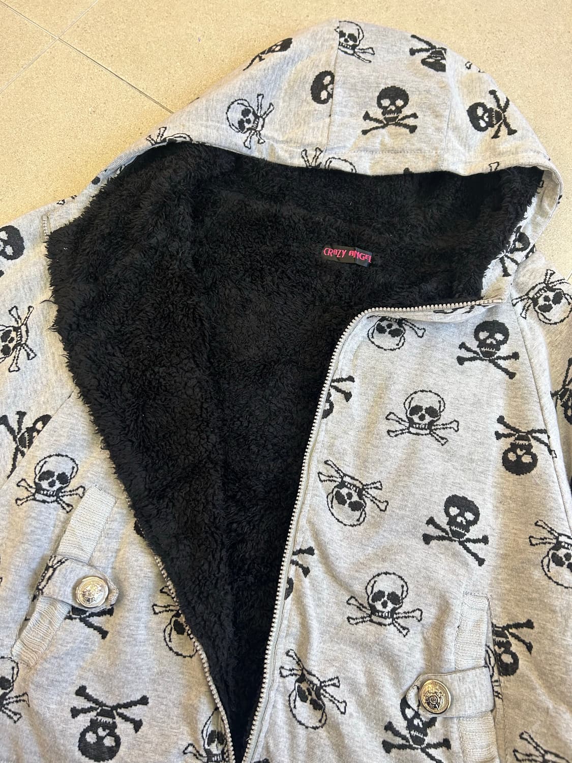 해골 퍼 후드집업 상품이미지5