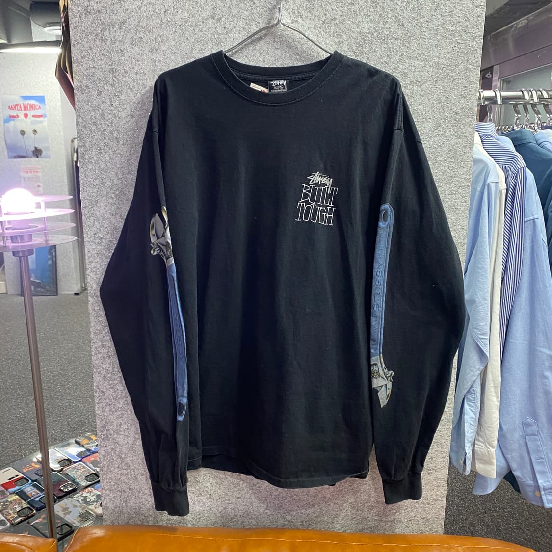 스투시 빌트터프 프린팅 빅로고 롱슬리브 블랙B3022   상품이미지2