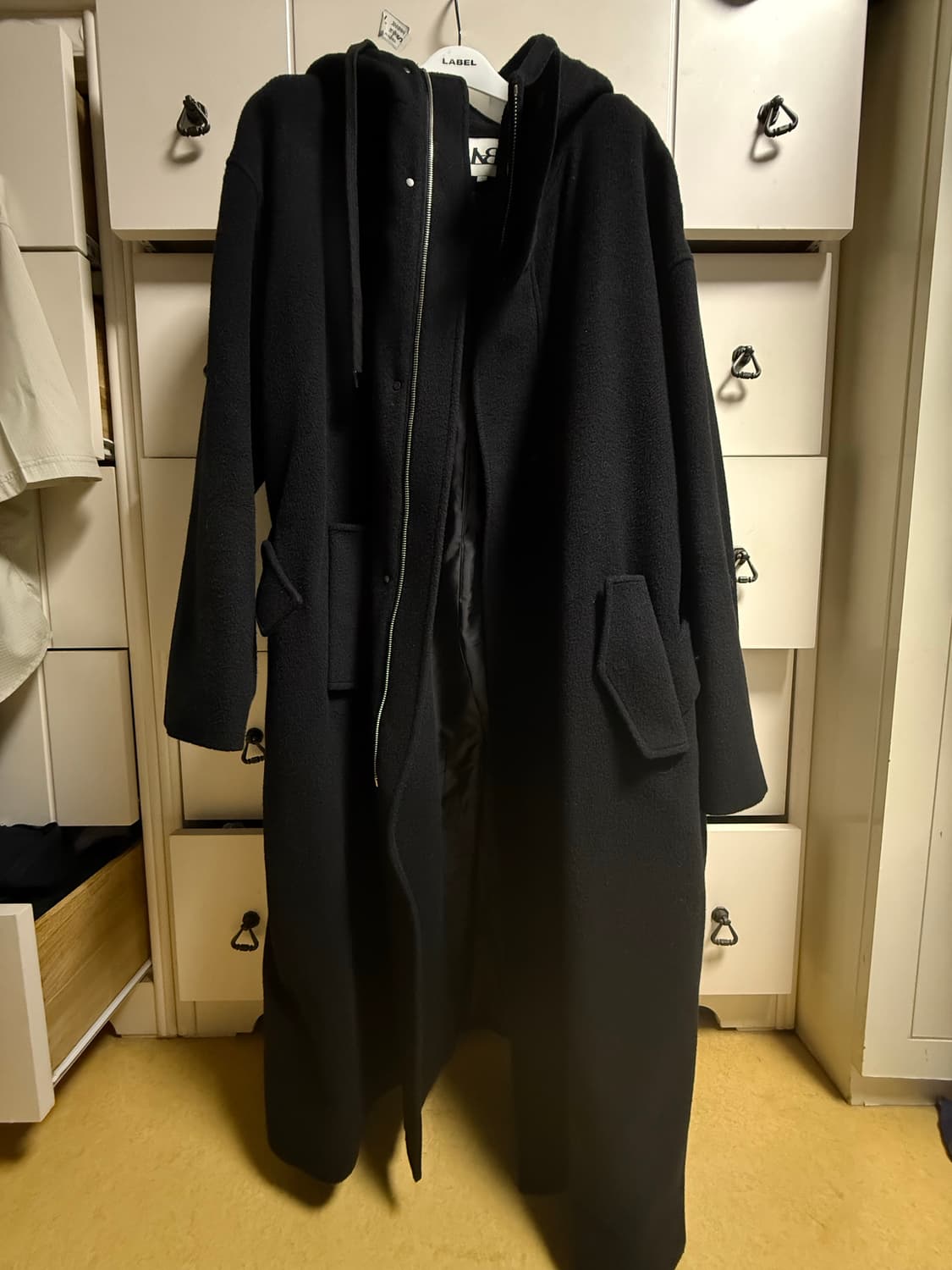 라벨 아카이브 Rue hoodie coat black 상품이미지3