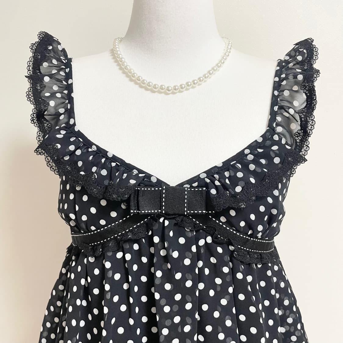 Tralala 트랄라라 히메갸루 도트 슬리브리스 러블리갸루 오네갸루로걀 상품이미지3