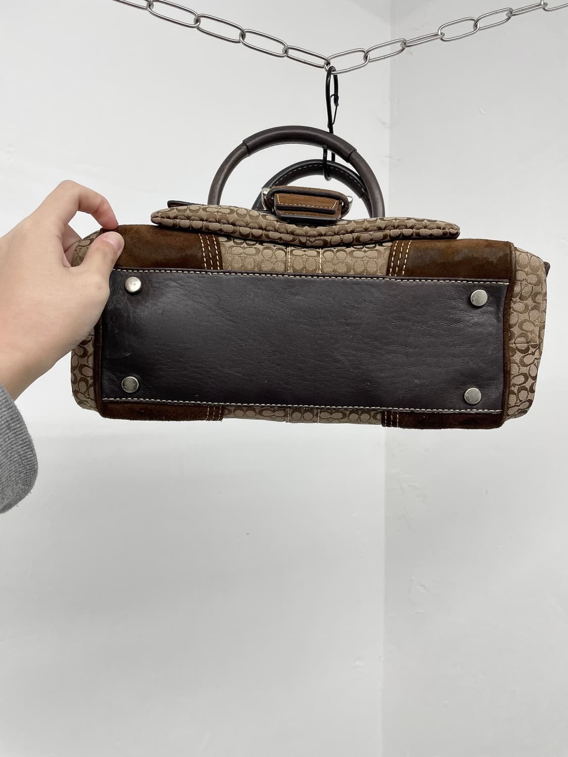 코치 자카드 시그니처 버클 포켓백 상품이미지8