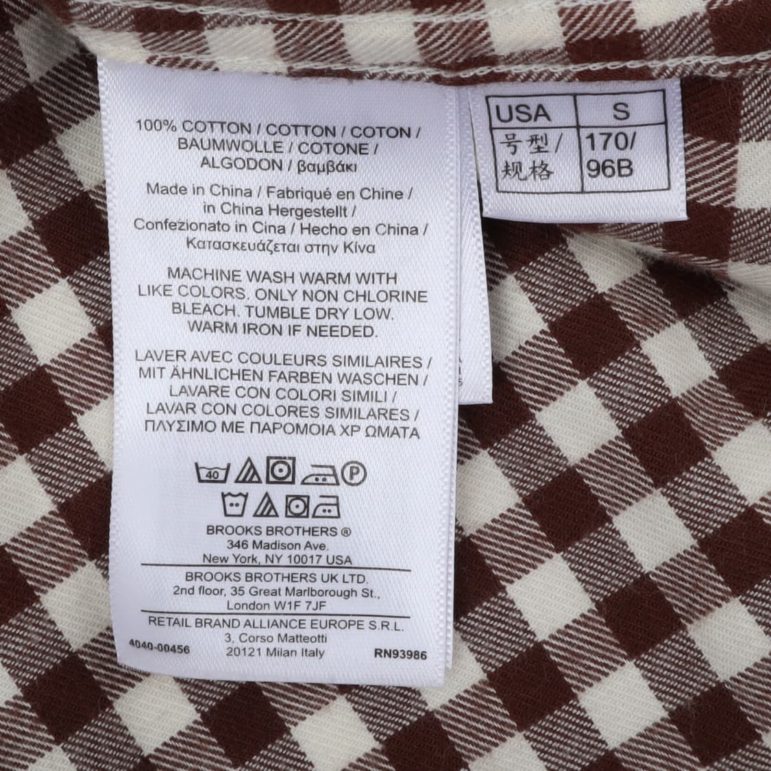 브룩스브라더스 브라운 체크 셔츠 상품이미지9