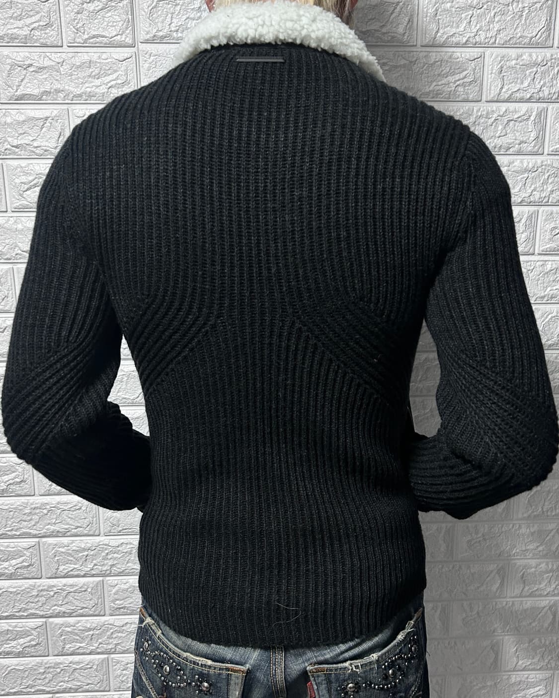 아르마니 스웨이드 니트 하이브리드 자켓 상품이미지4