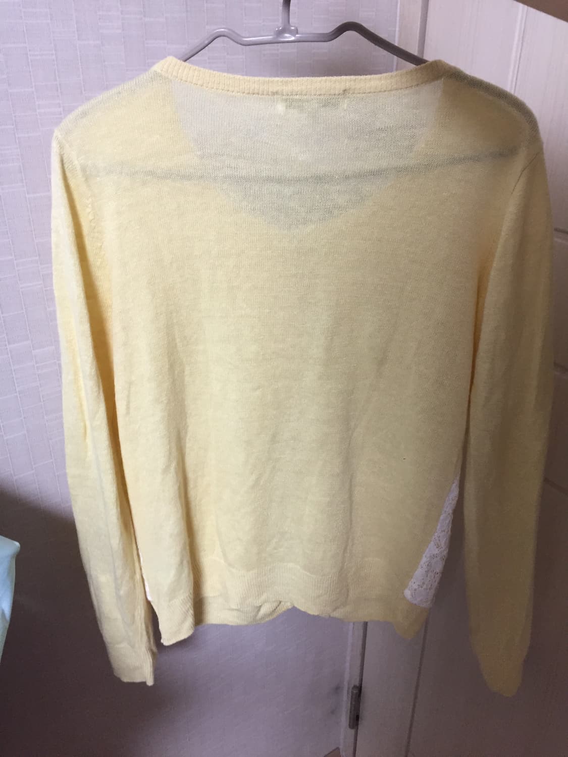 노랑 레이스 러블리 가디건 ♡ 빈티지 모리걸 하구미 히피 상품이미지2