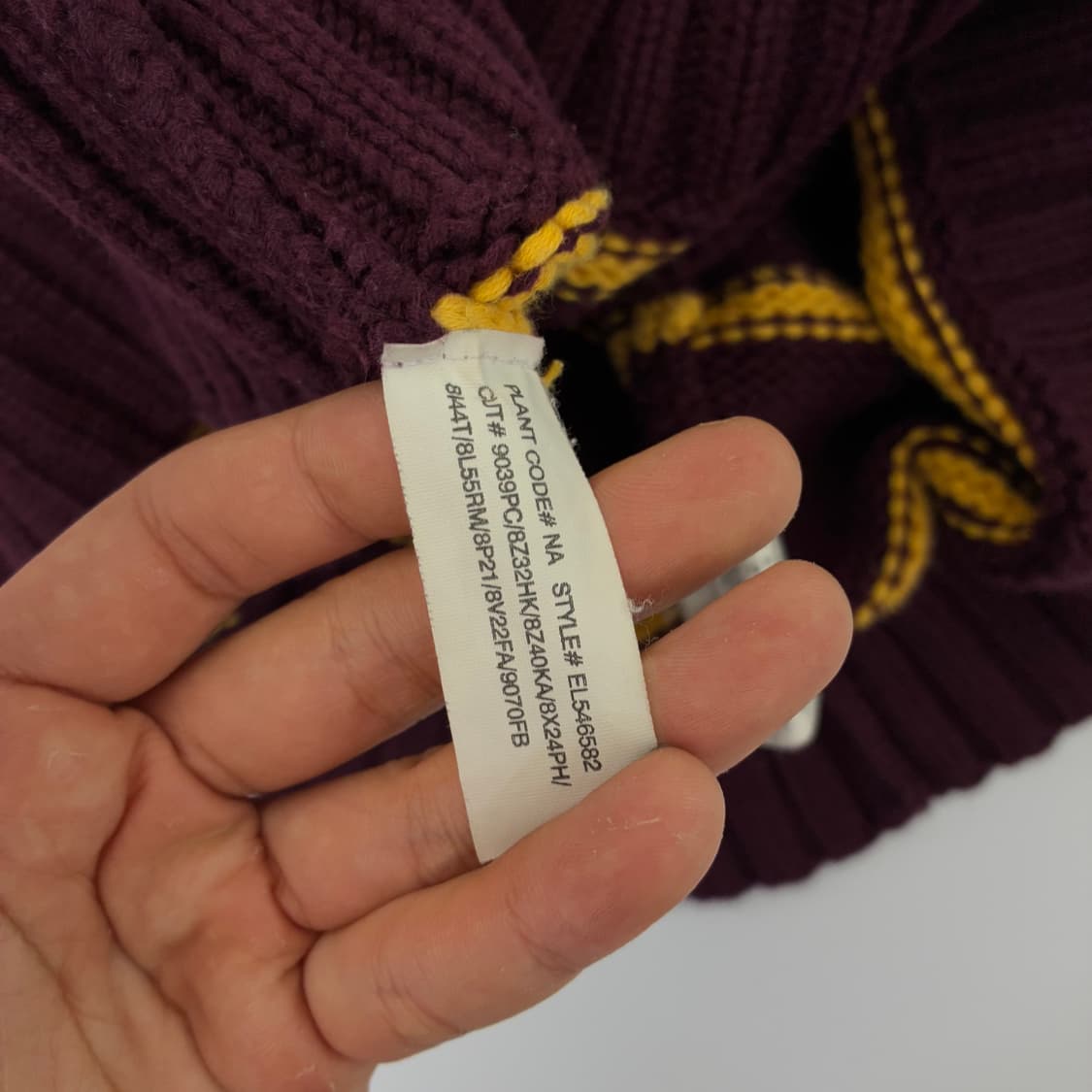 Polo 폴로 랄프로렌 버건디 우먼스 옐로우배색 라운드 니트 상품이미지7