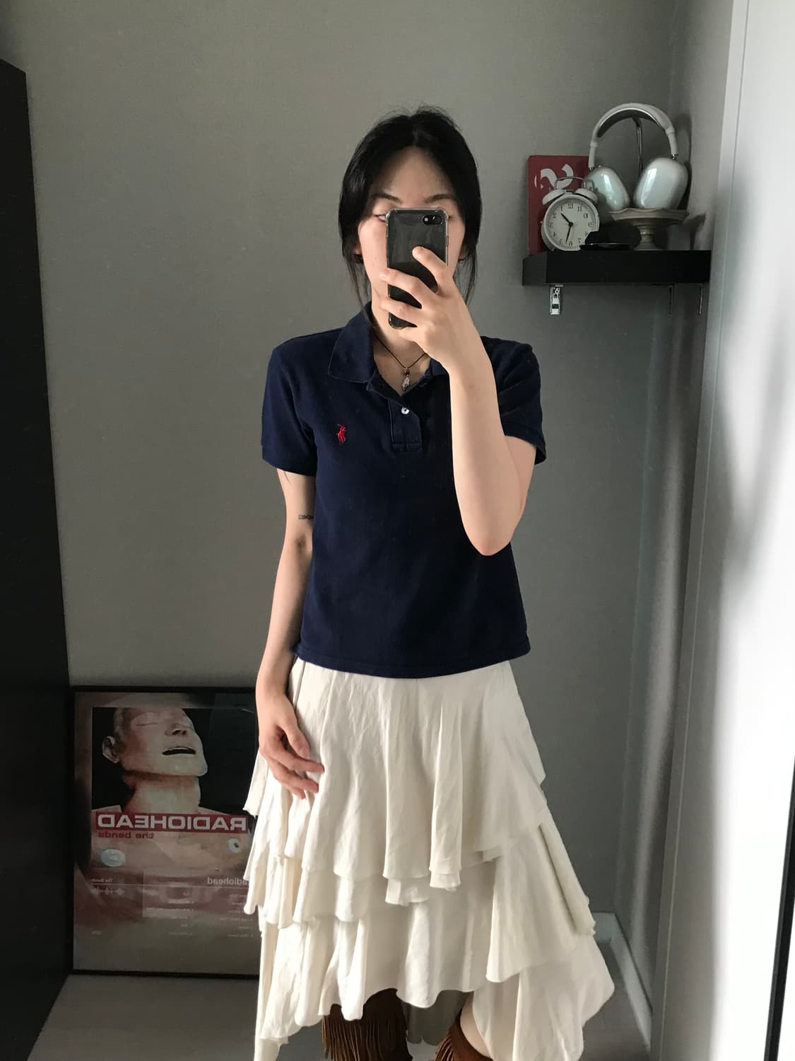 폴로 랄프로렌 포니로고 네이비 카라티 상품이미지2