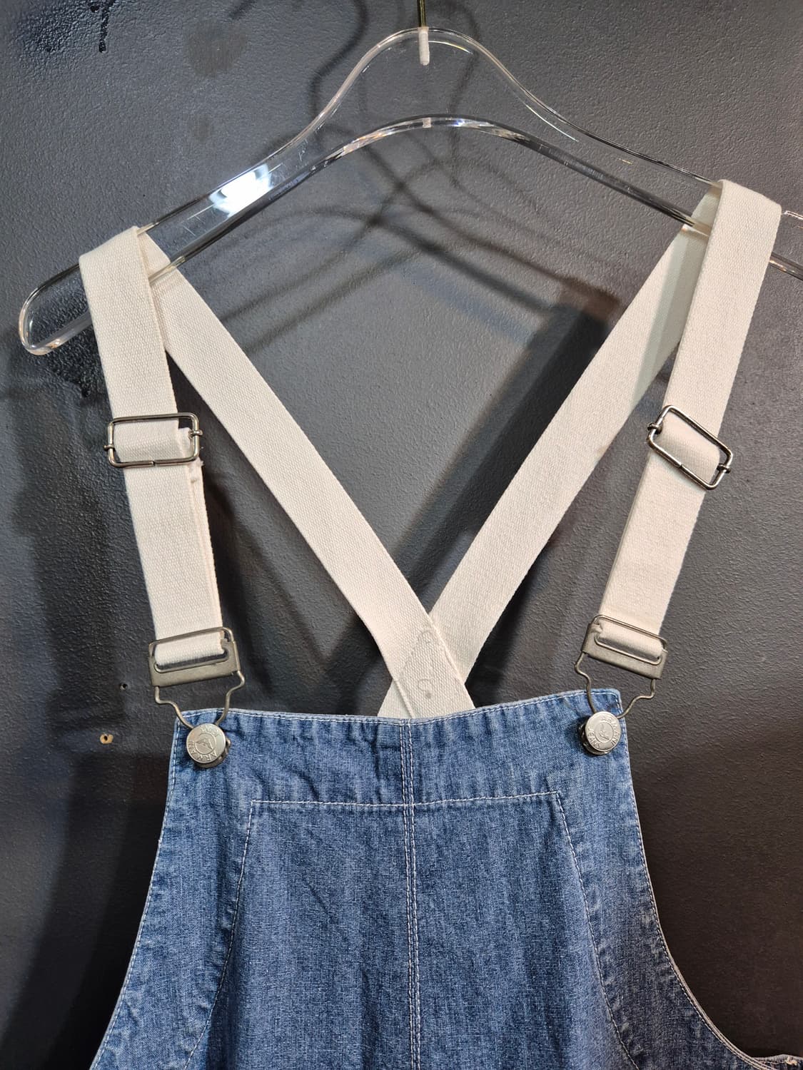 아르마니진스 데님 오버롤 반바지 55 66 상품이미지5