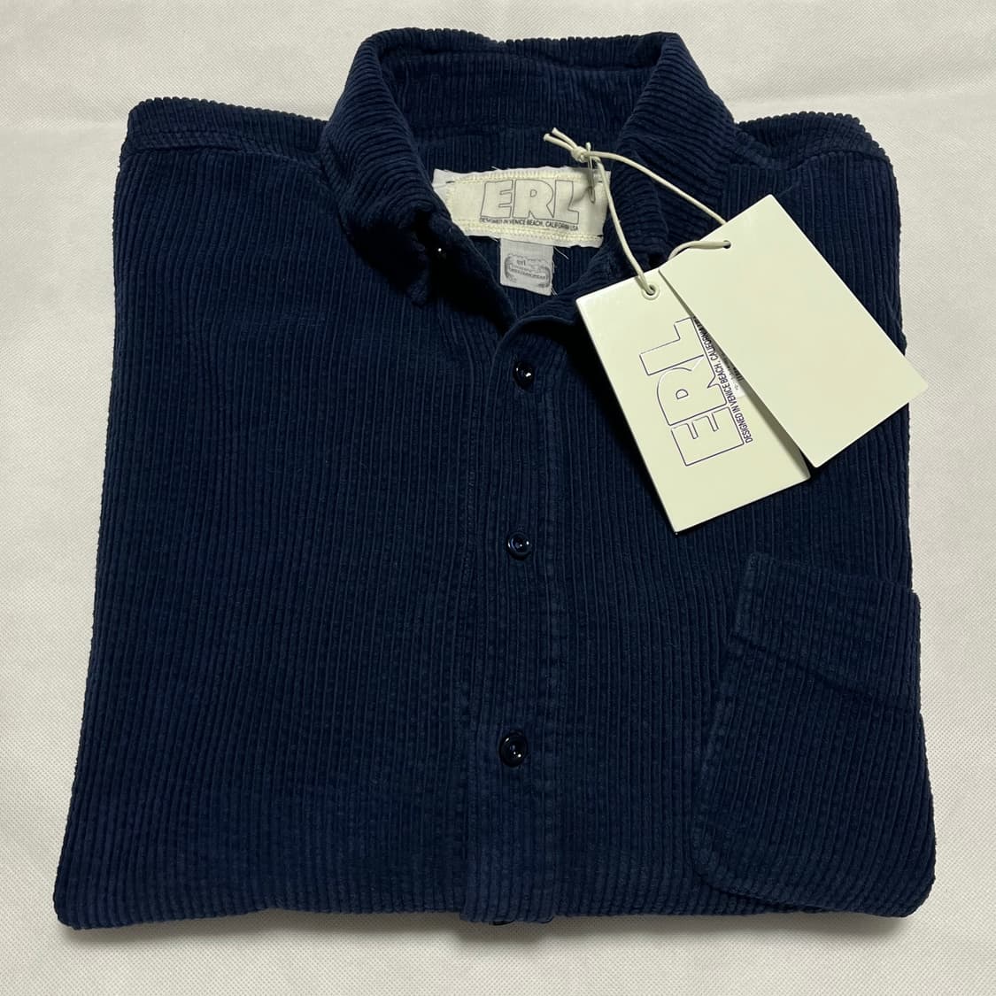 [M,L]이알엘 ERL 25fw 코듀로이 셔츠/네이비 상품이미지1
