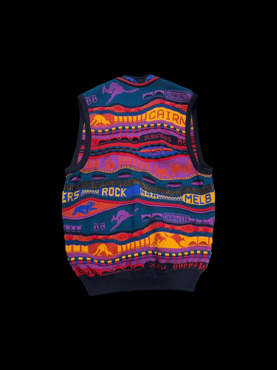 이마루 오스트레일리아 패턴 니트 베스트 상품이미지2