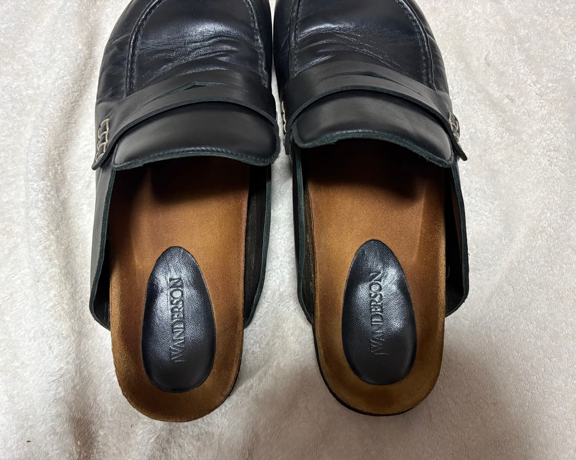 Jw앤더슨 펠트 레더 로퍼 뮬 블랙 / 43 상품이미지4