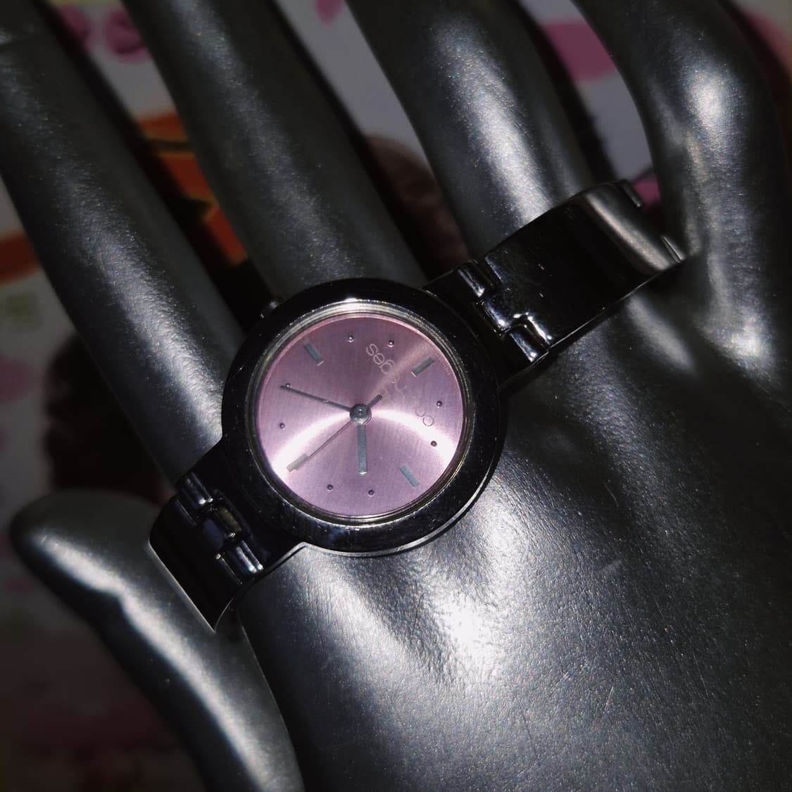 90s 꾸레쥬 스페이지 에이지 핑크 손목시계 상품이미지7
