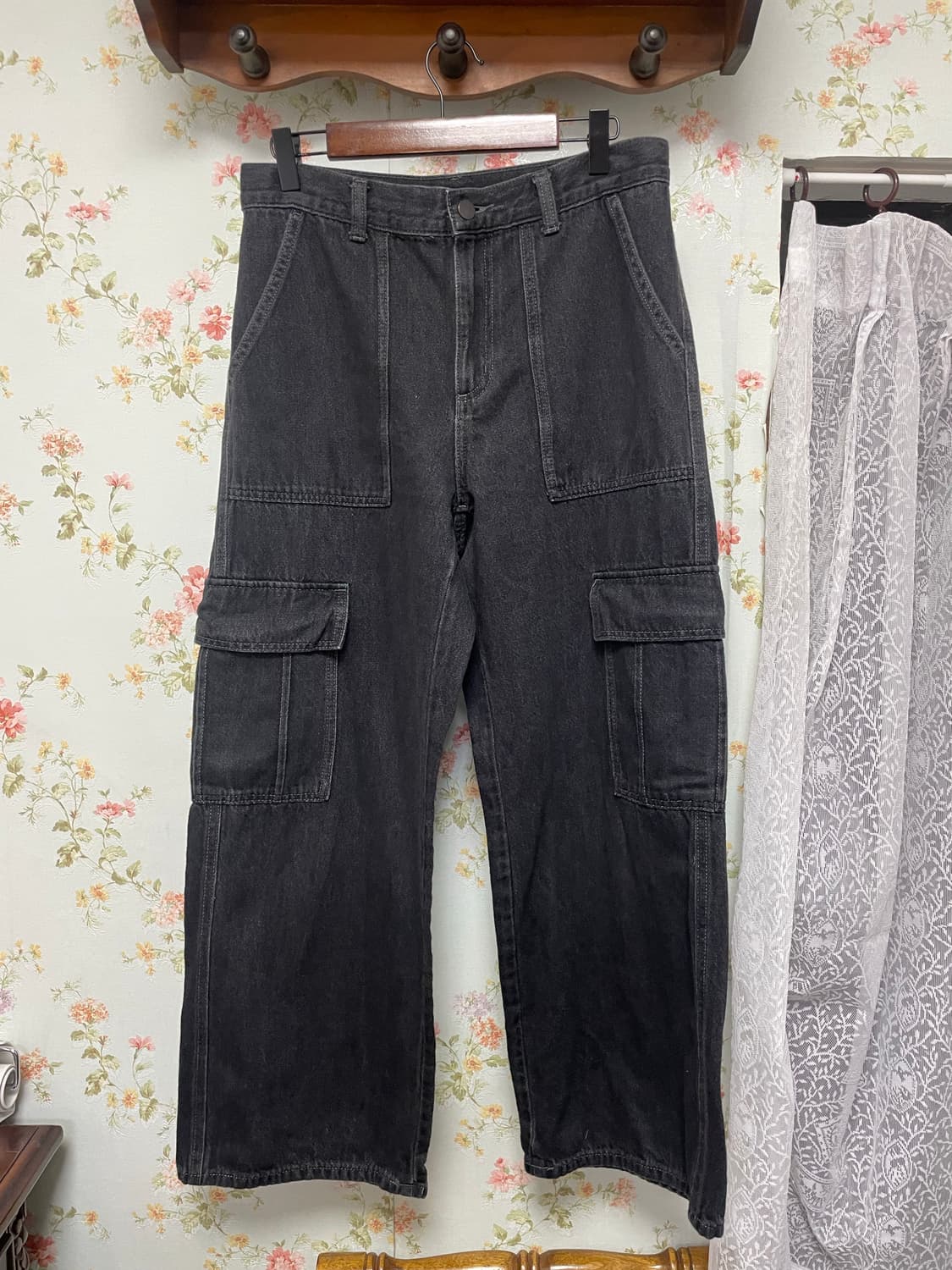 블랙 데님 팬츠 상품이미지1