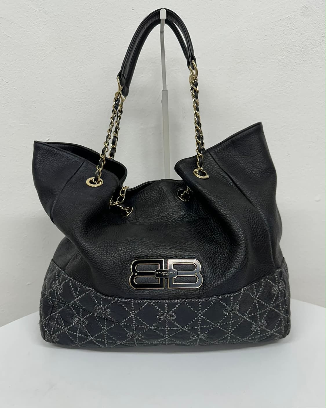 발렌시아가 빅로고 은장 버킷 체인 쇼퍼백.숄더.토트 상품이미지1