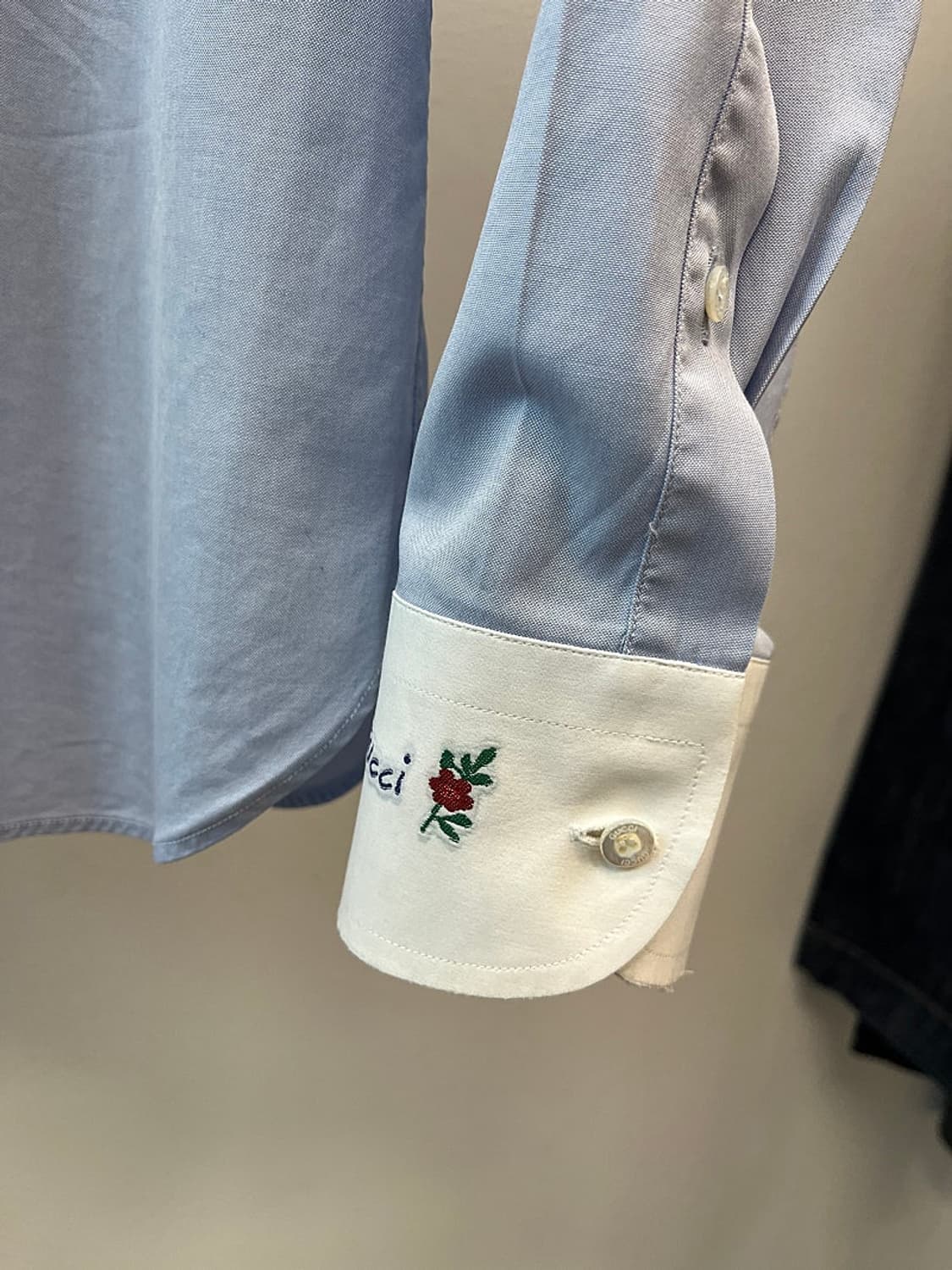 95-100) 구찌 소매자수 셔츠 상품이미지4