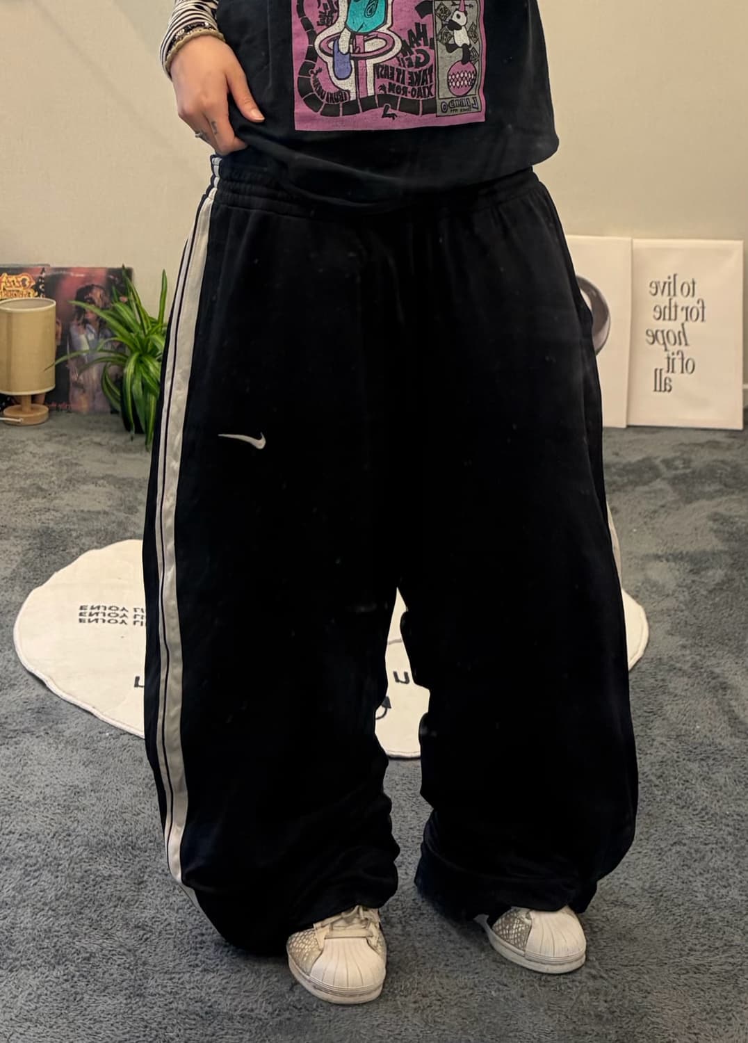 90s NIKE 올드스쿨 베스킷볼 트랙팬츠 상품이미지1