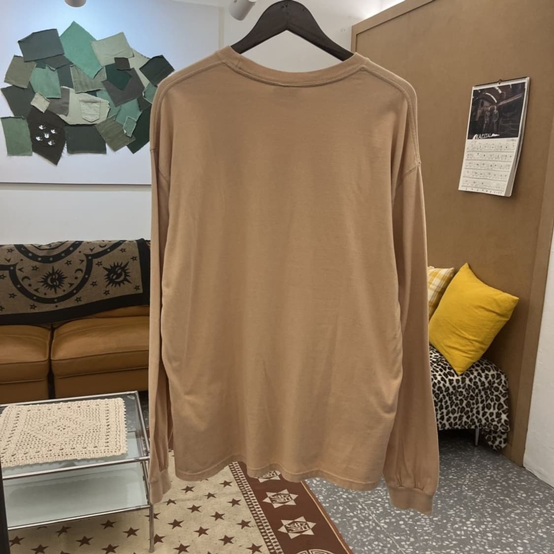 커버낫 캐주얼 빈티지 오버핏 프린팅 롱슬리브 L C09773 상품이미지4