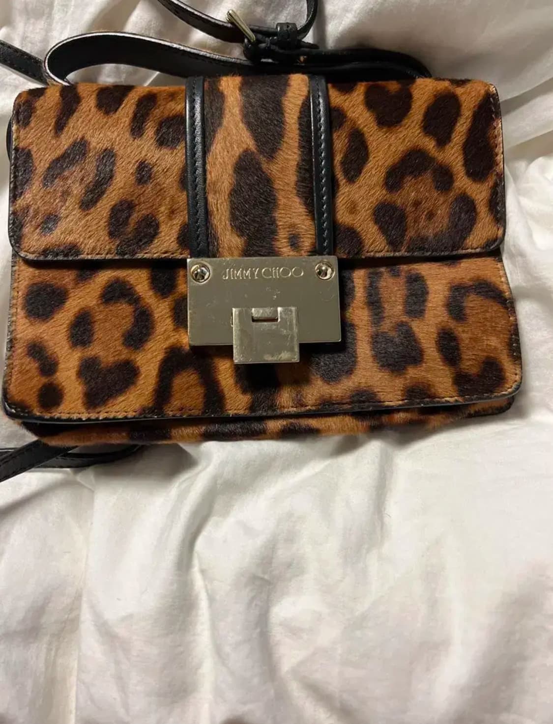 지미추 레오파드 송치 레밸백 상품이미지1