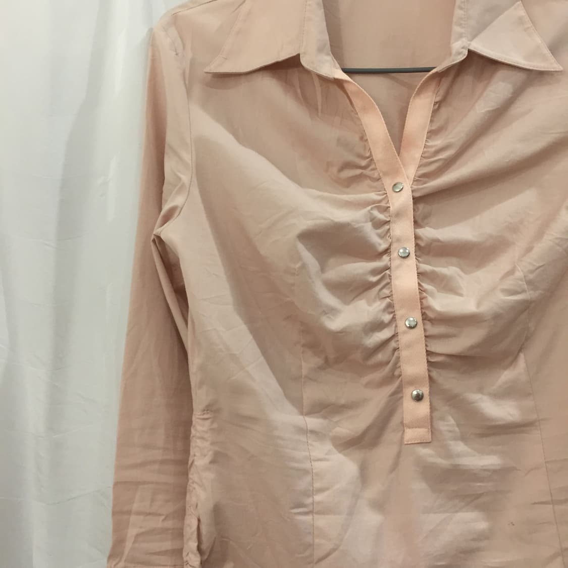 JPN Vintage 히메갸루 로걀 셔링 글램핏 블라우스 상품이미지4