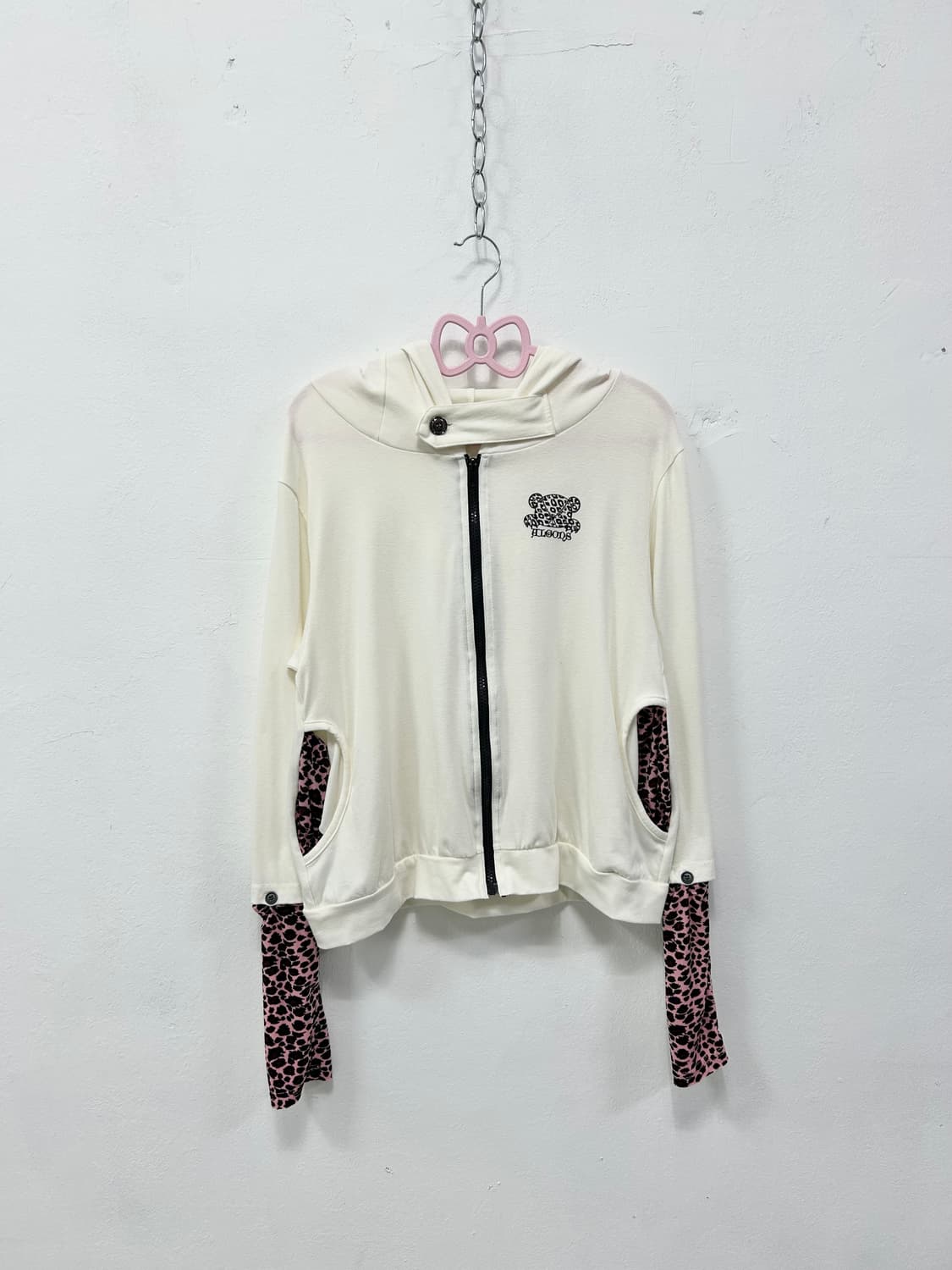 [ALGONQUINS] 알곤퀸즈 오네갸루 핑크 레오파드 후드집업 상품이미지3