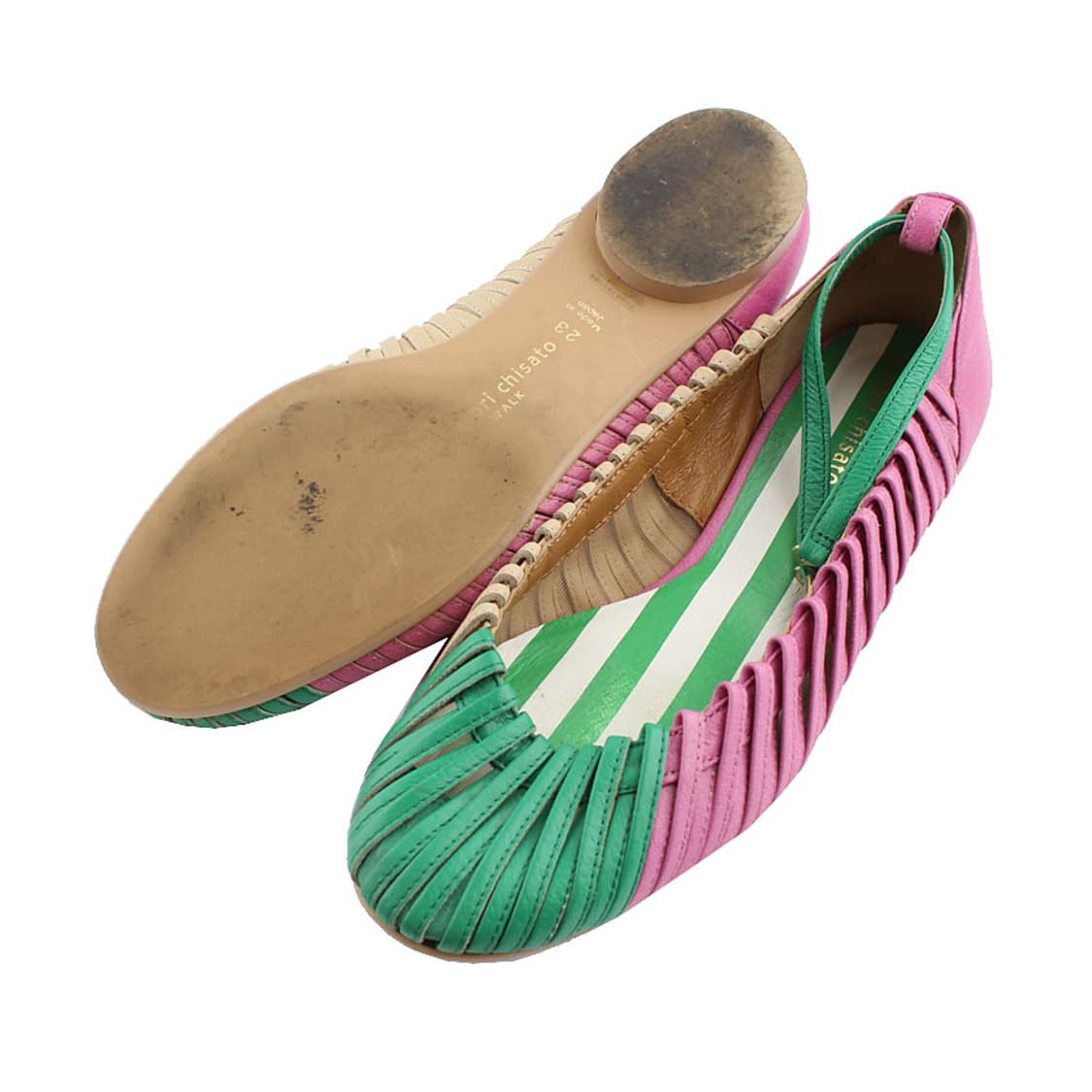 츠모리 컬러블록 위빙 앵클스트랩 플랫슈즈 23 상품이미지4