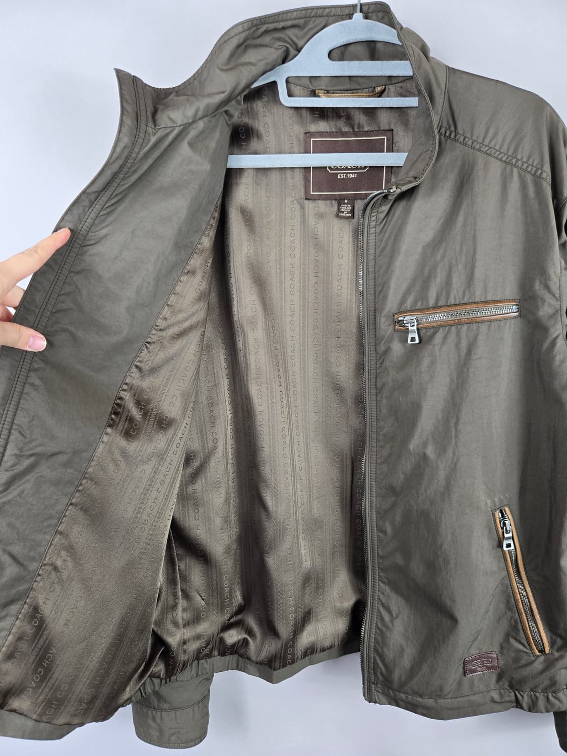 [무료배송]COACH 코치 M 남성 집업 바람막이 자켓 일본판 정품 상품이미지8