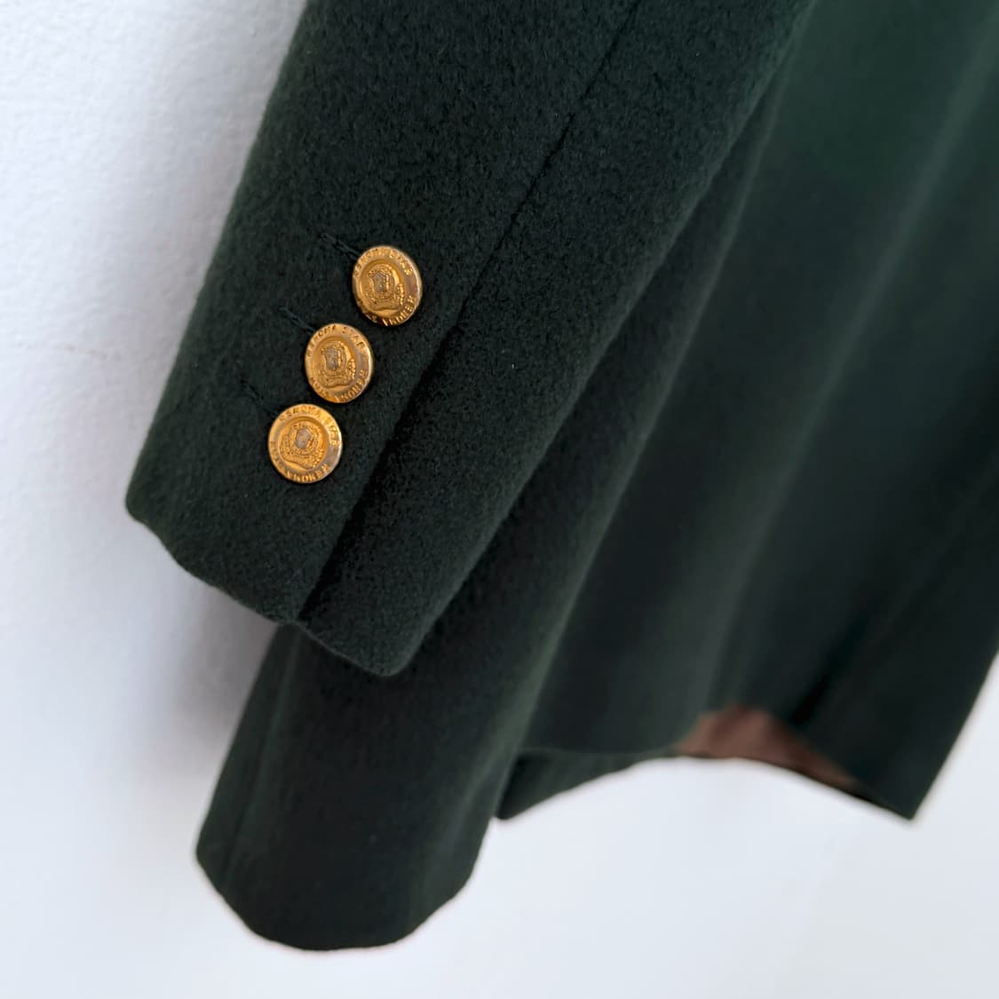 빈티지 아이비 스쿨룩 엠블럼 와펜 골드버튼 더블 자켓 상품이미지6