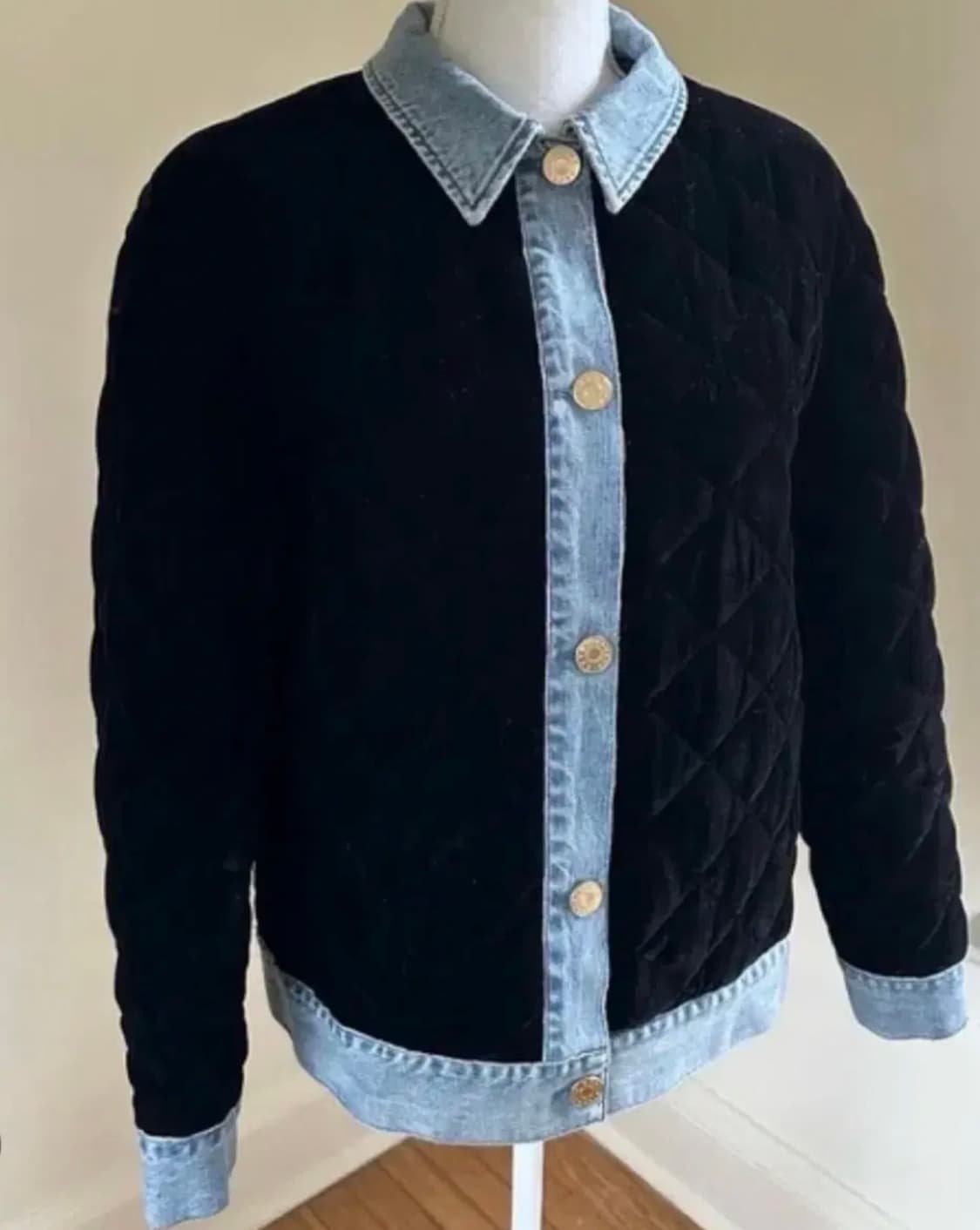 산드로 벨벳 퀼팅 자켓 55~66 상품이미지5