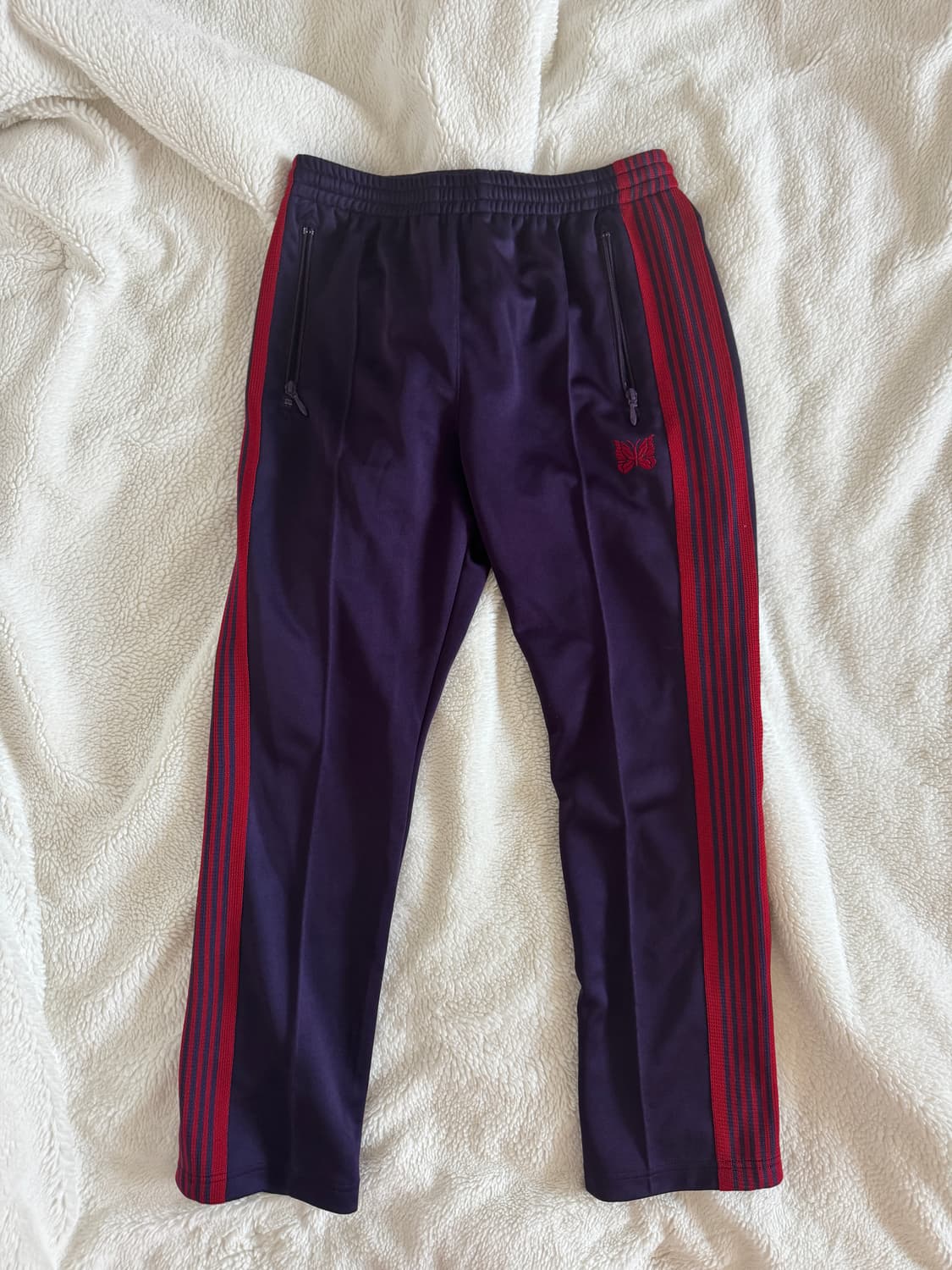니들스 내로우 트랙팬츠 다크퍼플/레드 S 상품이미지2