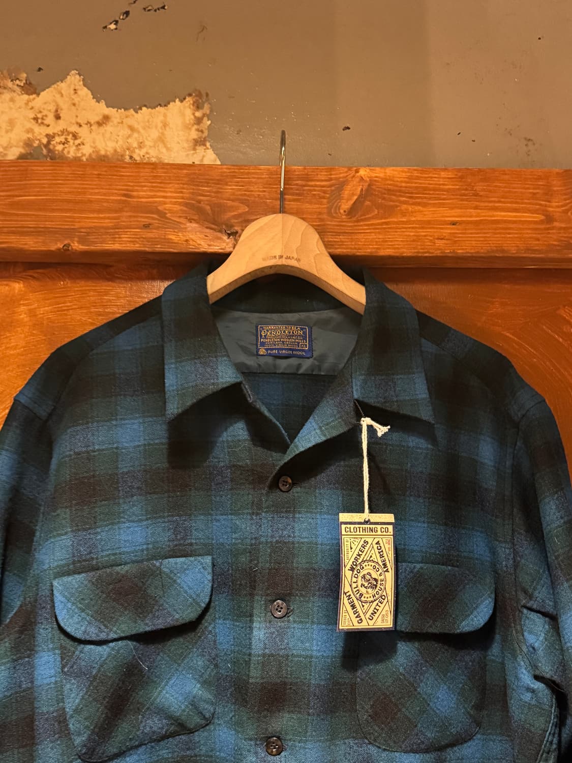 60s 펜들턴 옴브레체크 보드셔츠 (XL) 상품이미지3