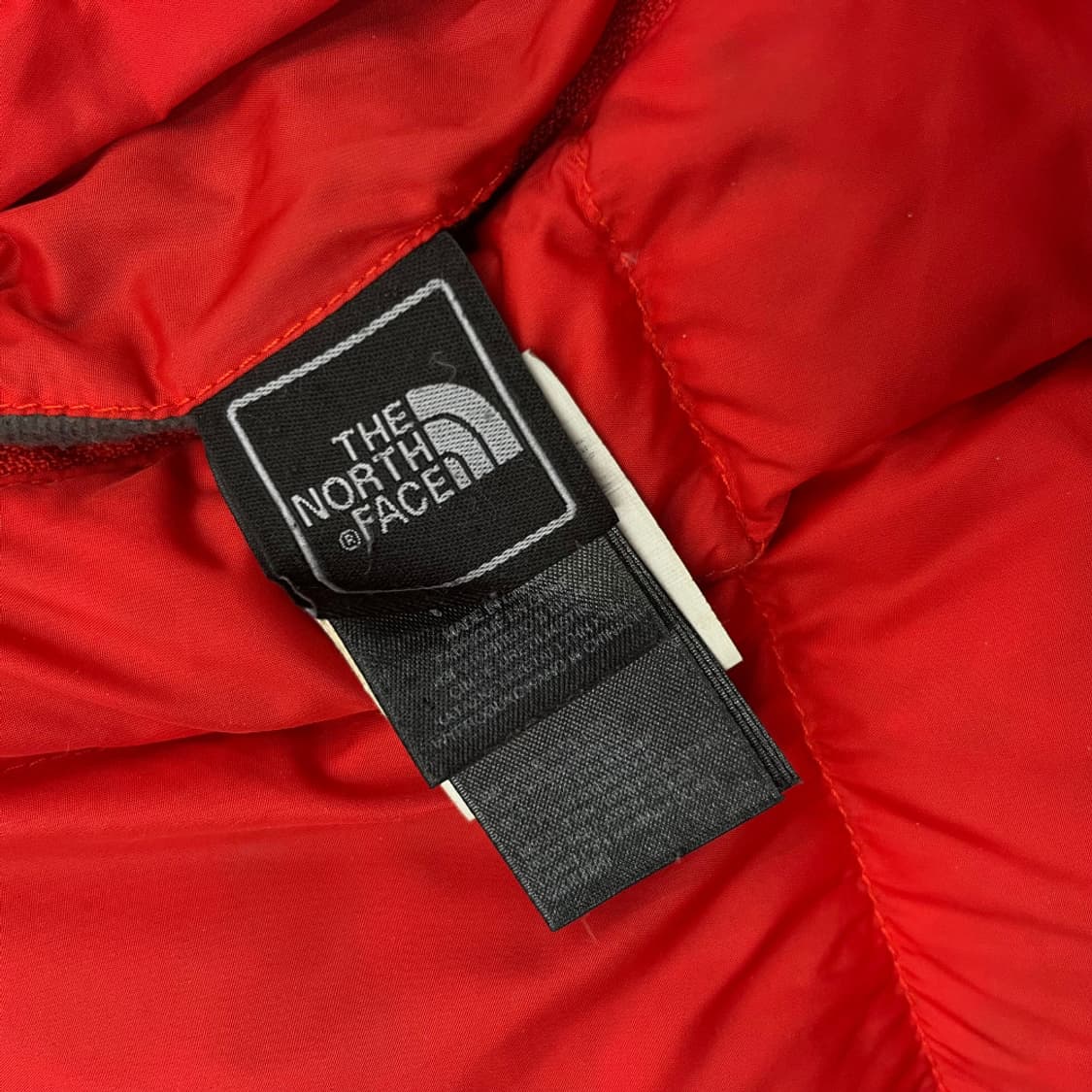 노스페이스 550 체크패턴 리버시블 오렌지 후드패딩 XL 상품이미지10