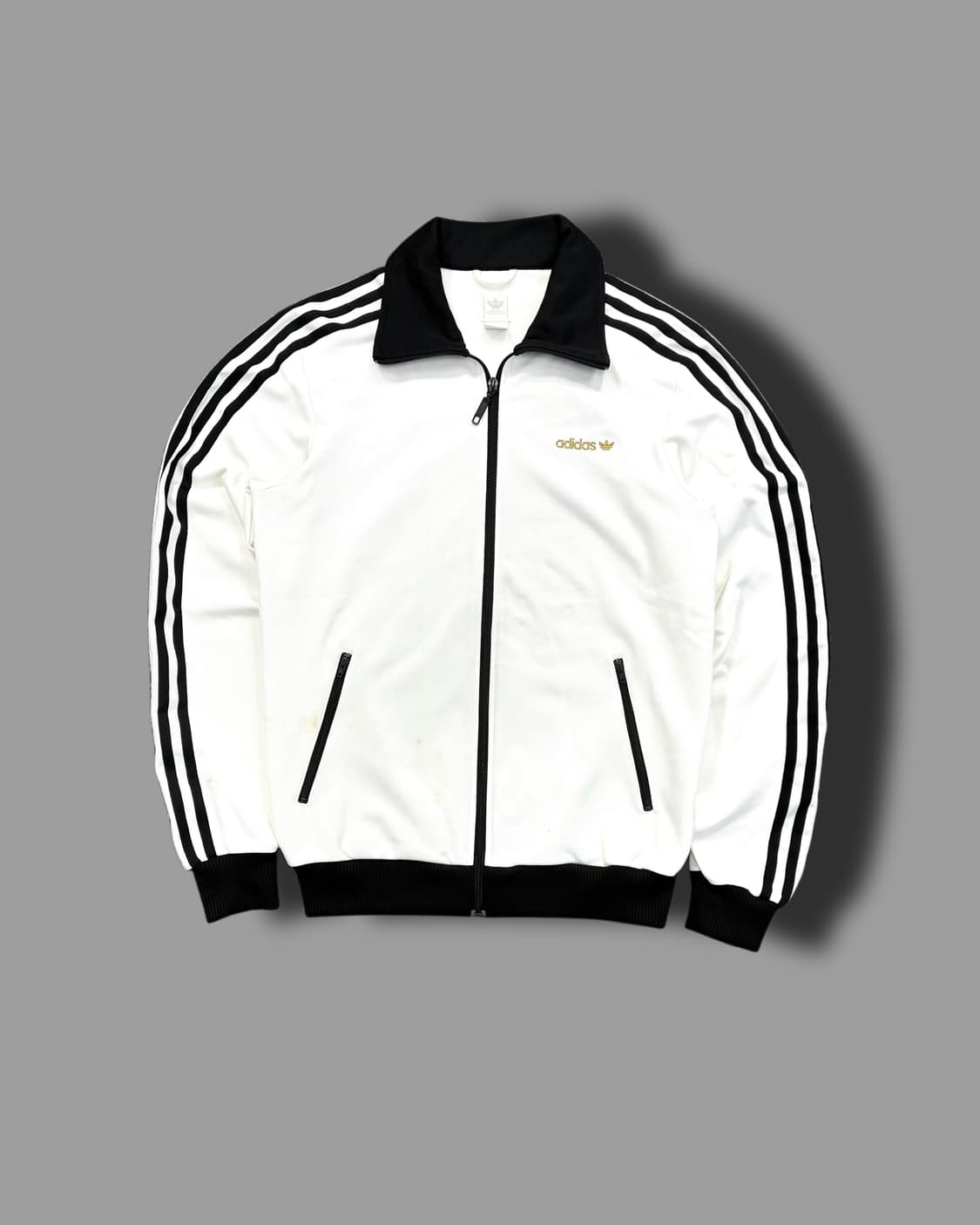 아디다스 00s 블랙 화이트 베켄바우어 트랙탑 져지 M 상품이미지4