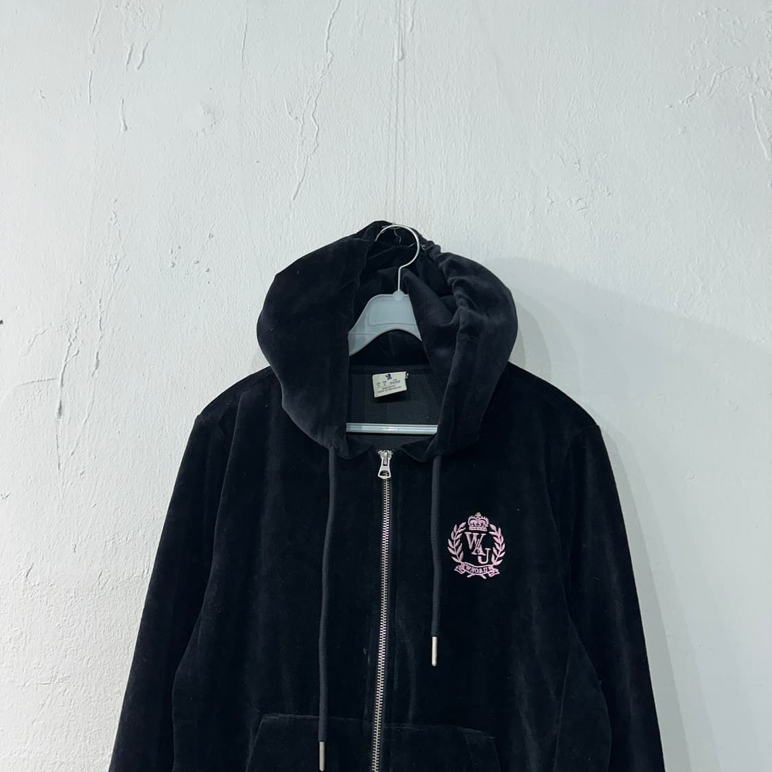 후아유 벨벳 후드집업 여성S 상품이미지2