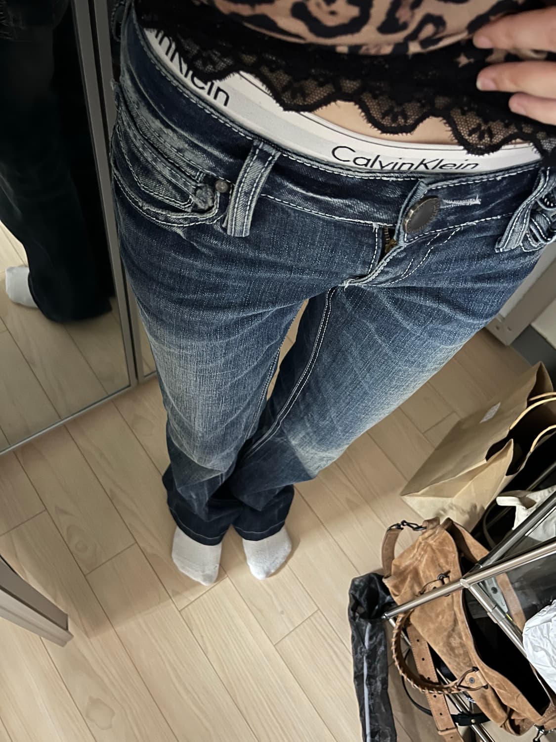 스티치 로우라이즈 부츠컷 상품이미지2