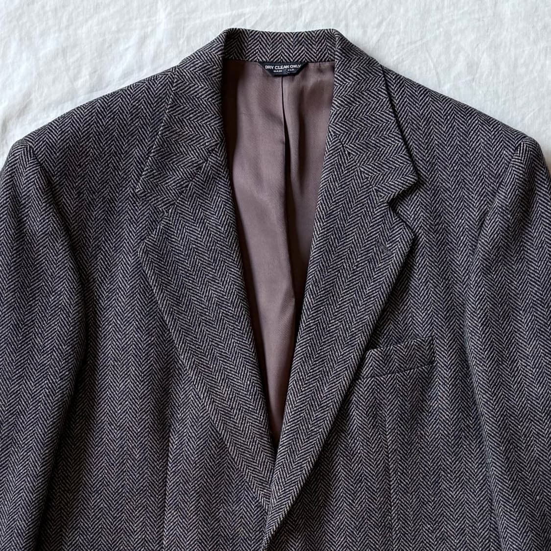 [100] 80s USA ORVIS 울 헤링본 트위드 2B 스포츠자켓 상품이미지2