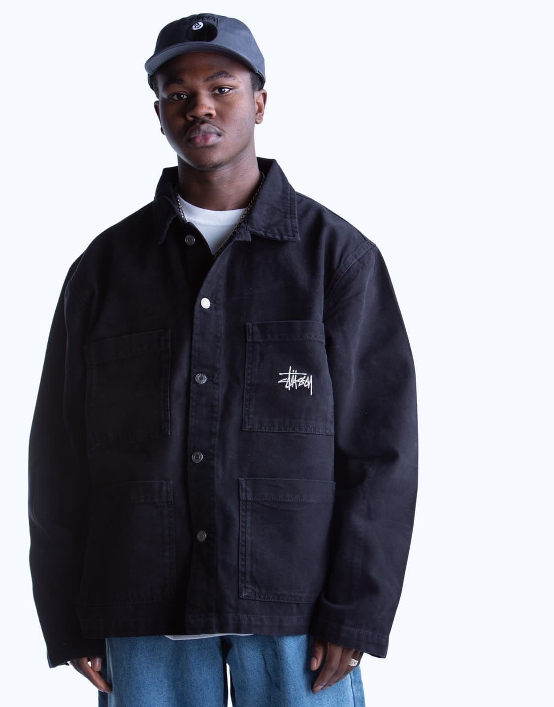 stussy 스투시 캔버스 초어 자켓 블랙 L (103-107) 상품이미지8