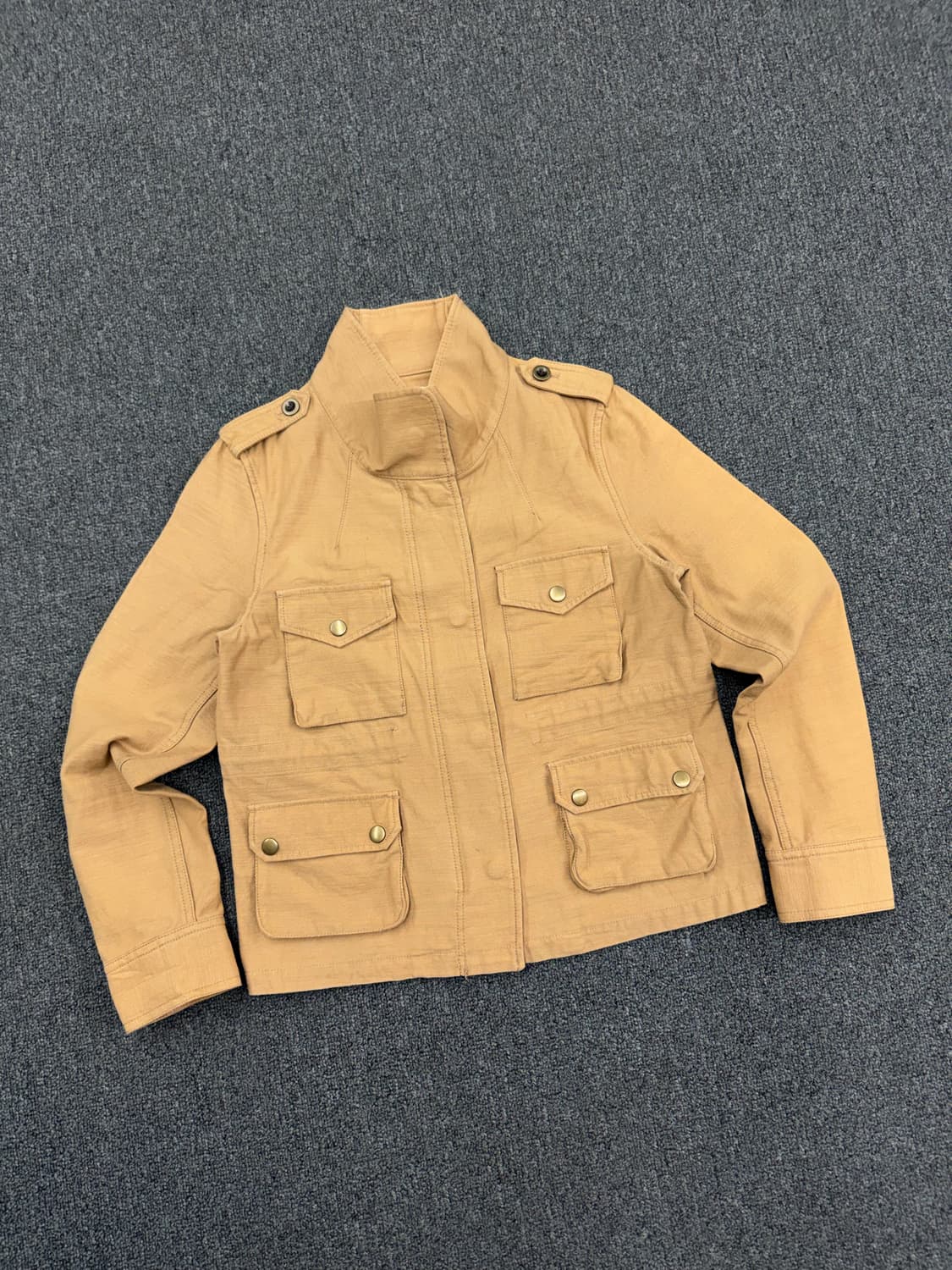 38)Bou Jeloud 빈티지 여성 포켓 베이지 자켓 상품이미지1