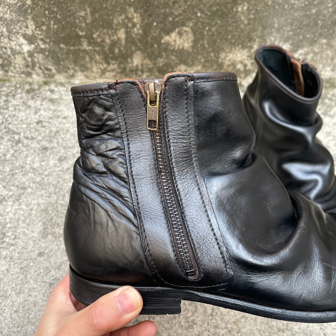 [41] H by Hudson 주름 레더부츠 (260~265) 상품이미지5