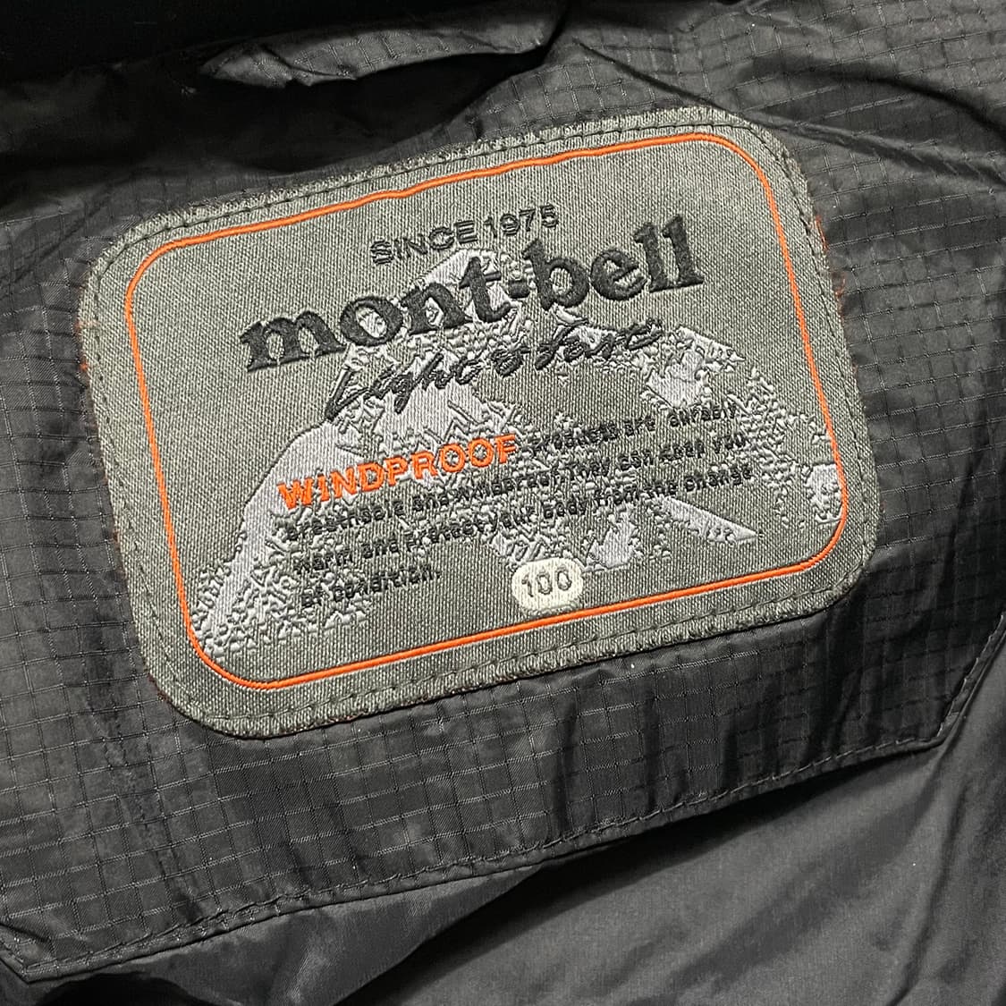 [L] 몽벨 빈티지 블랙 구스다운 패딩 자켓 상품이미지2