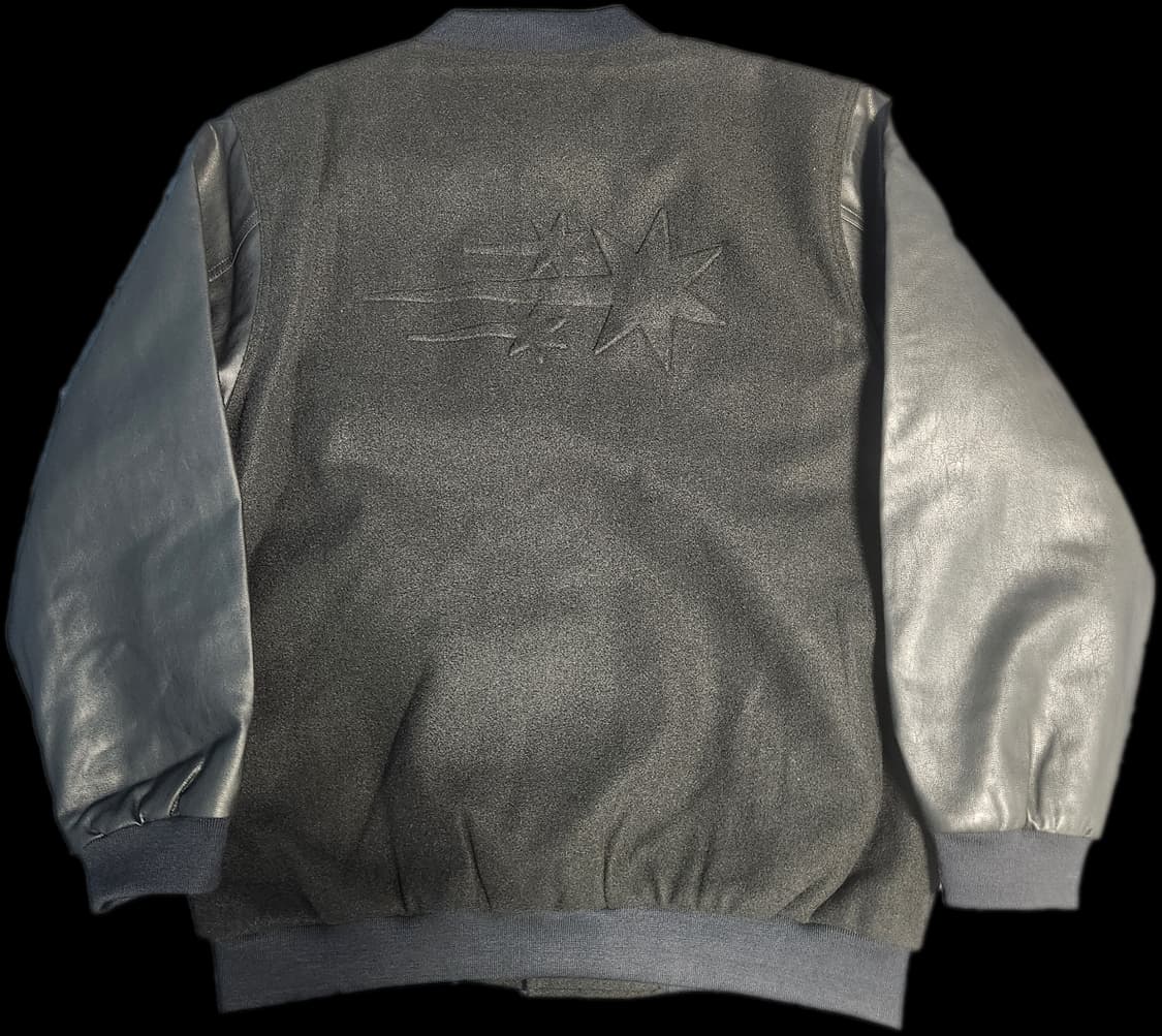 나이스고스트클럽 엠보싱 로고 울 가죽 바시티 재킷M 상품이미지2