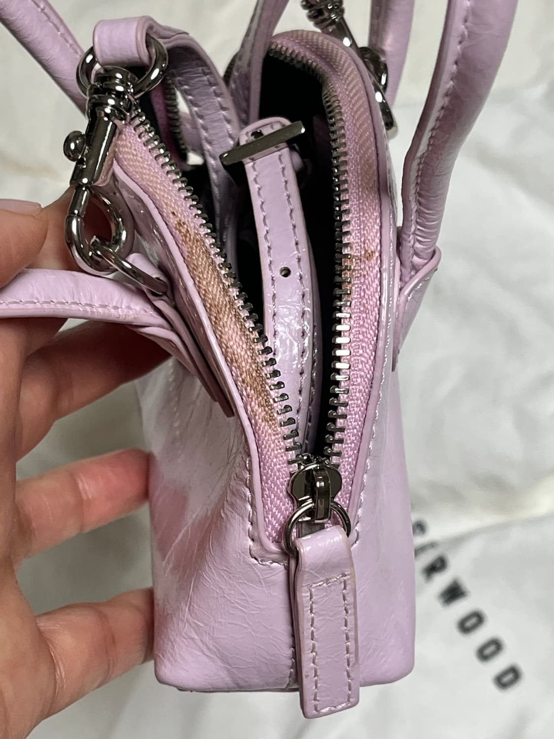 마지셔우드 베셋미니 핑크크링클 마이크로백 상품이미지5